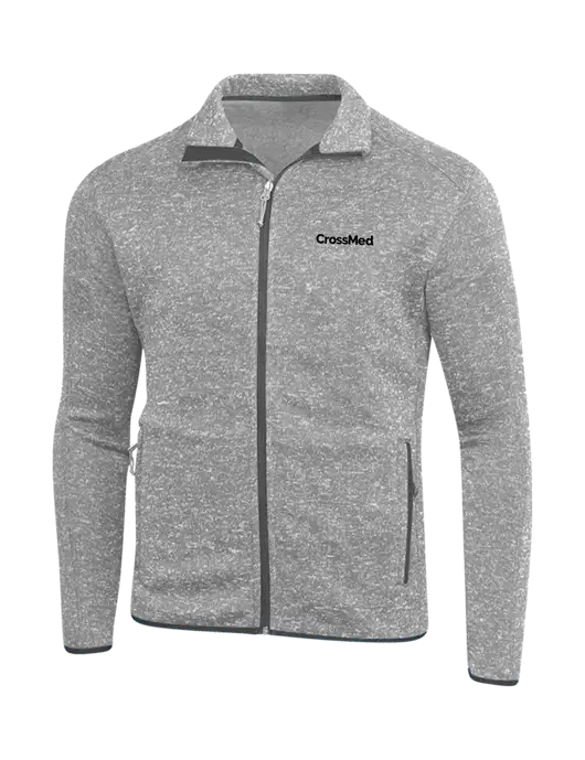 Grey Heather Sweater Fleece Jacket w/CrossMed Logo