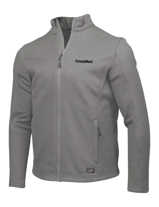 OGIO Medium Grey Grit Fleece Jacket w/CrossMed Logo