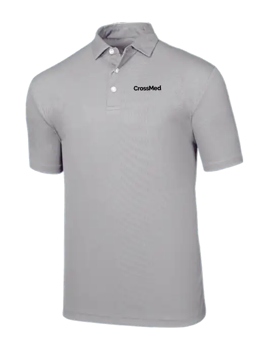 Callaway Birdseye Light Grey Polo w/CrossMed Logo