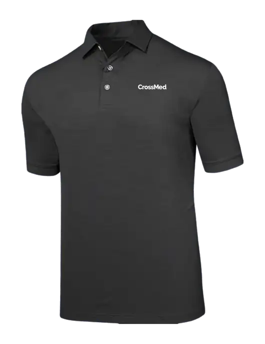 Callaway Black Fashion Tonal Polo w/CrossMed Logo