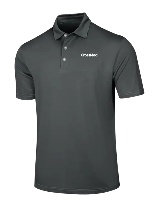 Callaway Black Fine Line Stripe Polo w/CrossMed Logo