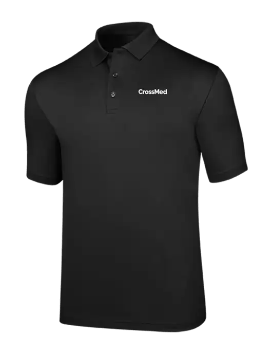 Callaway Opti-Dri Black Chev Polo w/CrossMed Logo
