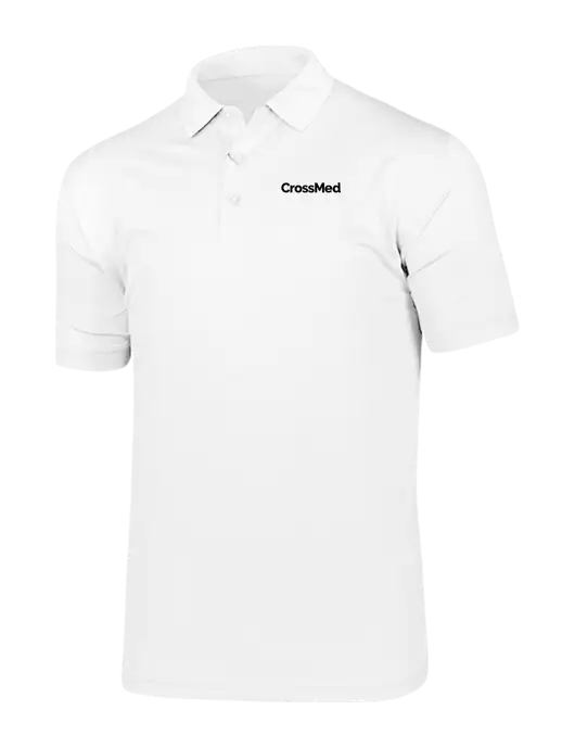 Callaway Vibrant Bright White Ventilated Polo w/CrossMed Logo