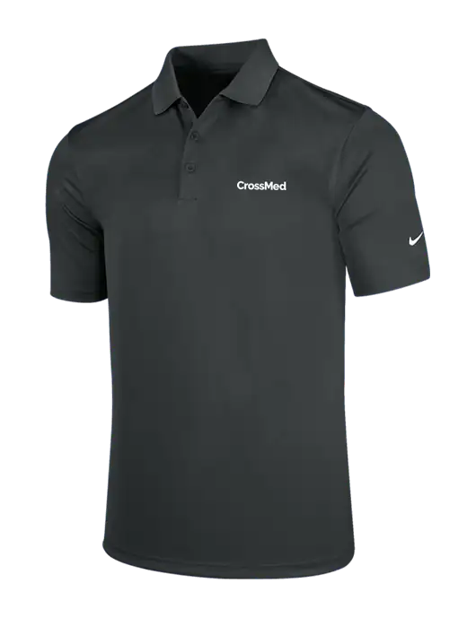 NIKE Charcoal Dri-Fit Players Victory Polo w/CrossMed Logo