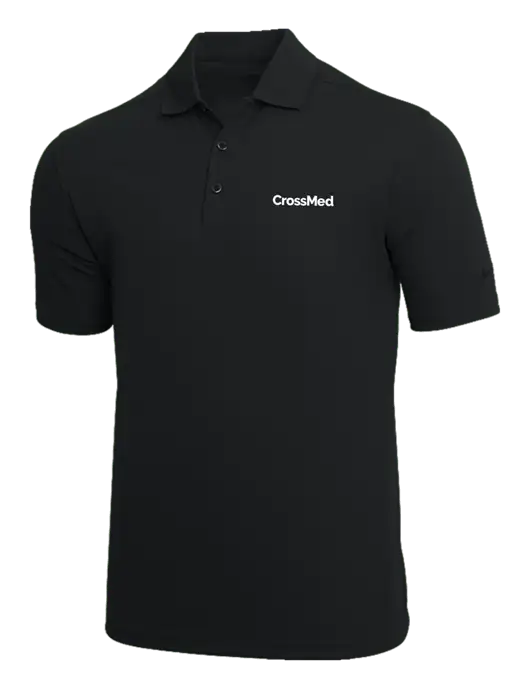 NIKE Black Dri-Fit Micro Pique Polo w/CrossMed Logo