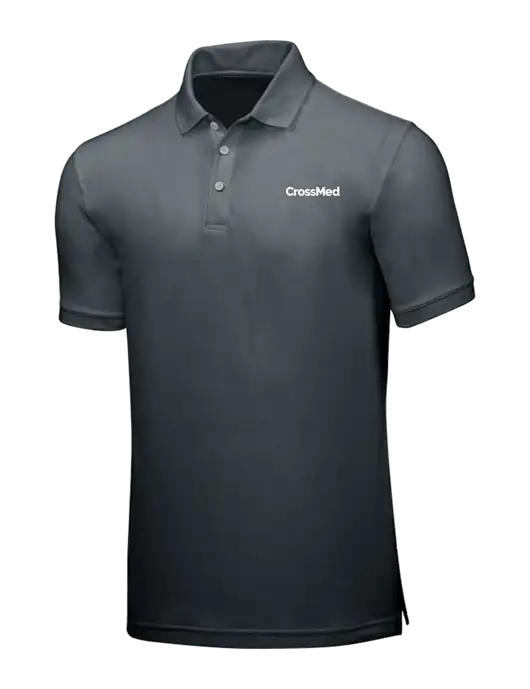 Dark Grey Core Classic Pique w/CrossMed Logo