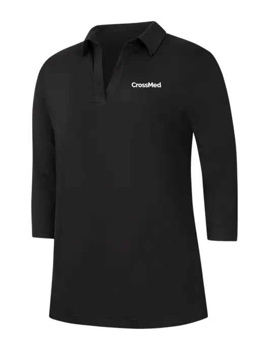Womens Black Luxe Knit Tunic w/CrossMed Logo