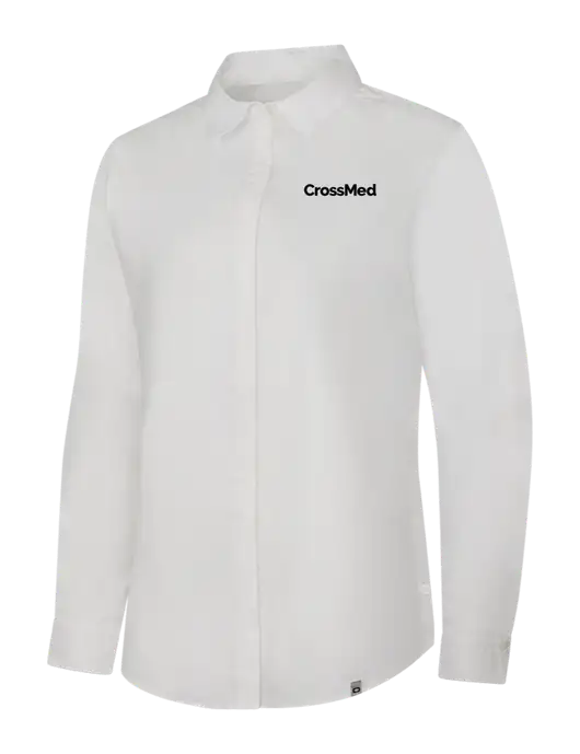 OGIO Womens White Commuter Woven Shirt w/CrossMed Logo