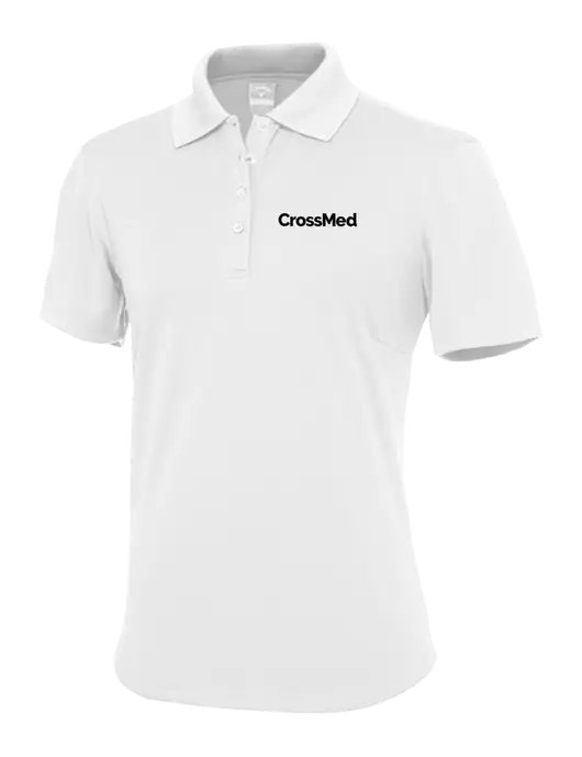 Callaway Womens Core Bright White Performance Polo w/CrossMed Logo