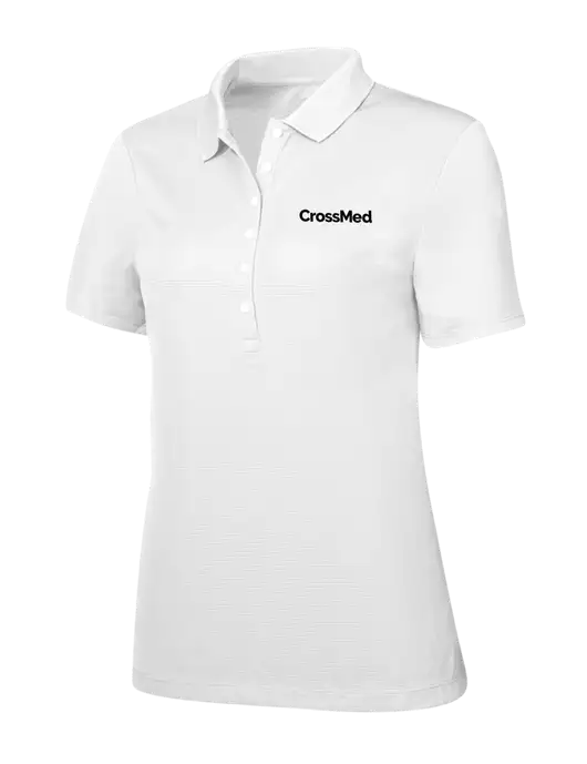 Callaway Womens Ottoman Bright White Polo w/CrossMed Logo