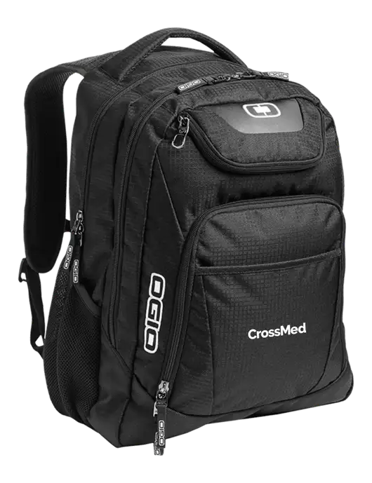 OGIO Black/Silver Excelsior Laptop Backpack w/CrossMed Logo